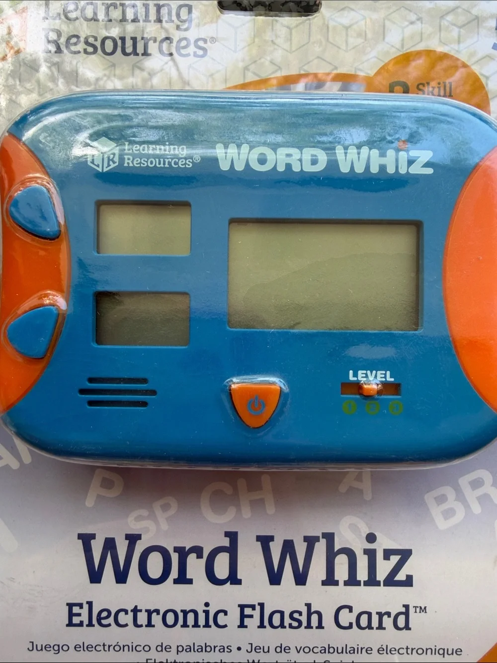 Learning Resources Word Whiz Electronic Flash Card - Blue and Orange